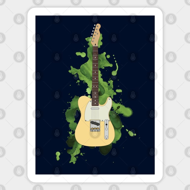 T-Style Electric Guitar Buttercream Color Sticker by nightsworthy